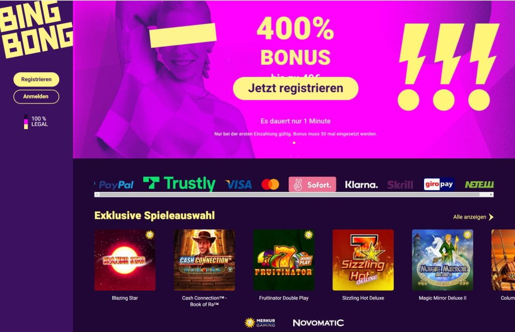 BingBong Casino Website