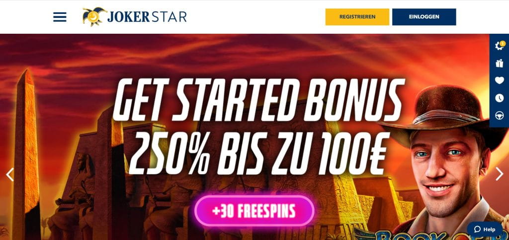 Jokerstar Casino website