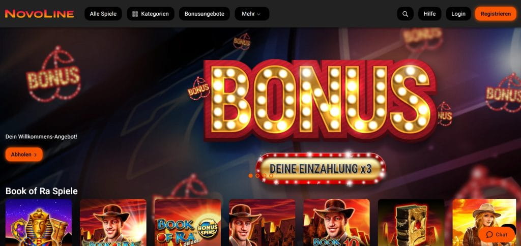 Novoline.de Casino website