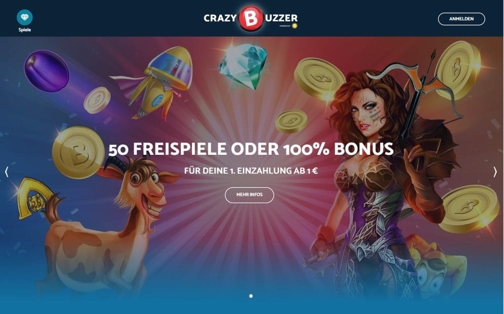 CrazyBuzzer Casino website